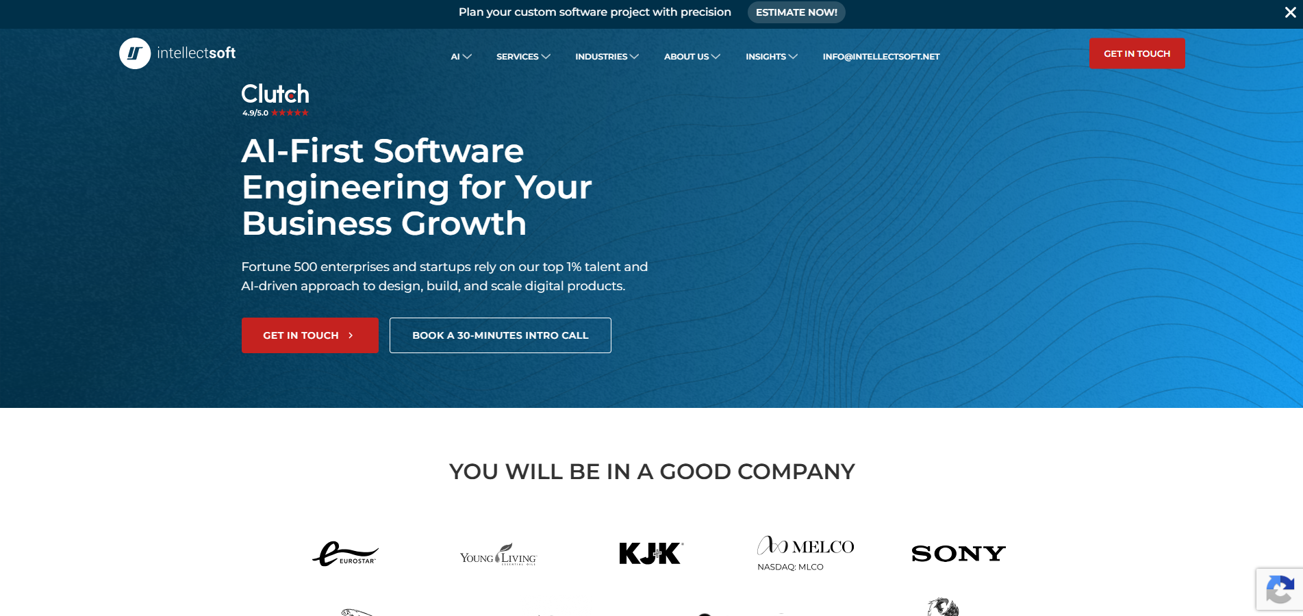 Intellectsoft AI-first software engineering and mobile app development company