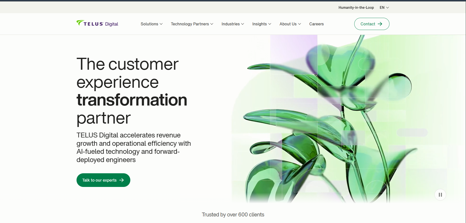 TELUS Digital AI-powered customer experience and technology solutions company